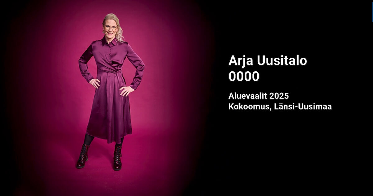 Aluevaalit 2025 Länsi-Uusimaa, Arja Uusitalo